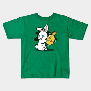 Cute Kawaii Killer Rabbit Easter Bunny Cartoon Kids T-Shirt